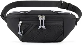 BAGSMART Fanny Packs for Women Belt Bag with Adjustable Strap Crossbody Waist Pack for Running Hiking Workout Travel, Black