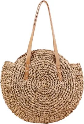Beach Bags for Women Straw Bag Vacation Summer Large Foldable Straw Beach Bag Tote Woven Shoulder Purse Handbag Beach Gifts