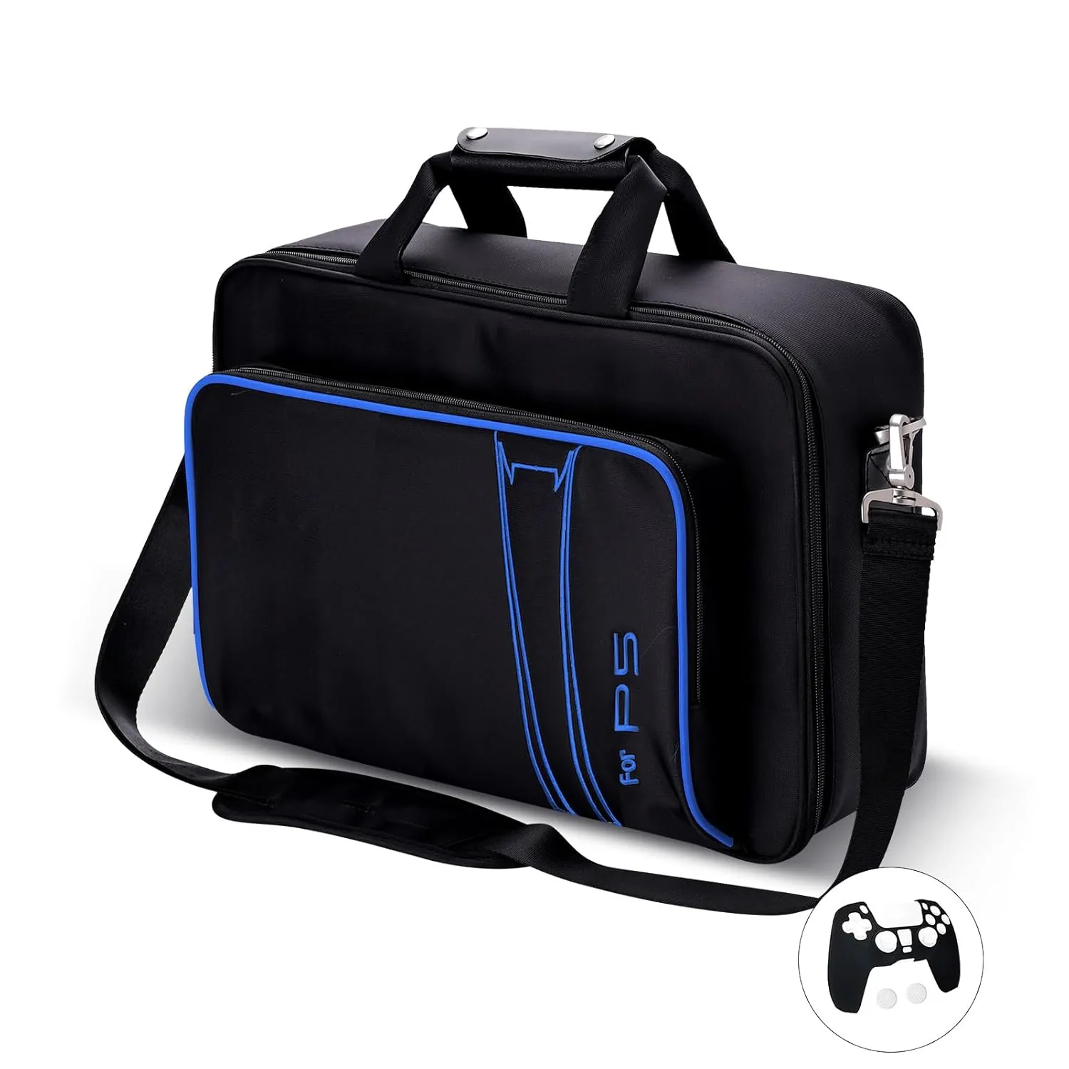BEDAIL Carrying Case for P5, Portable Travel Case Compatible with PlayStation 5 Protective Bag for PS5 Disc Gaming Accessories with Controller Cover