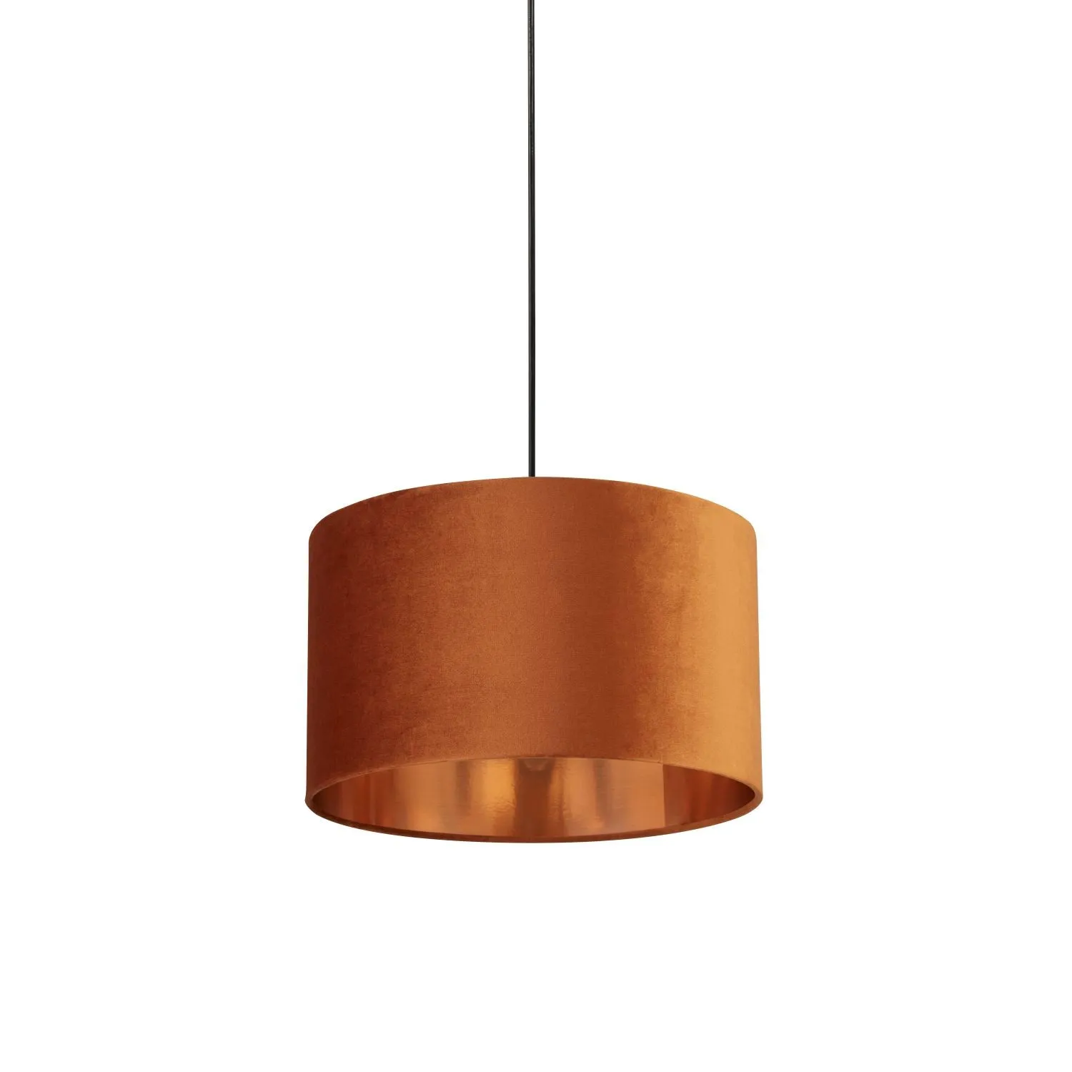 Burnt Orange Velvet Light Shade (40cm)