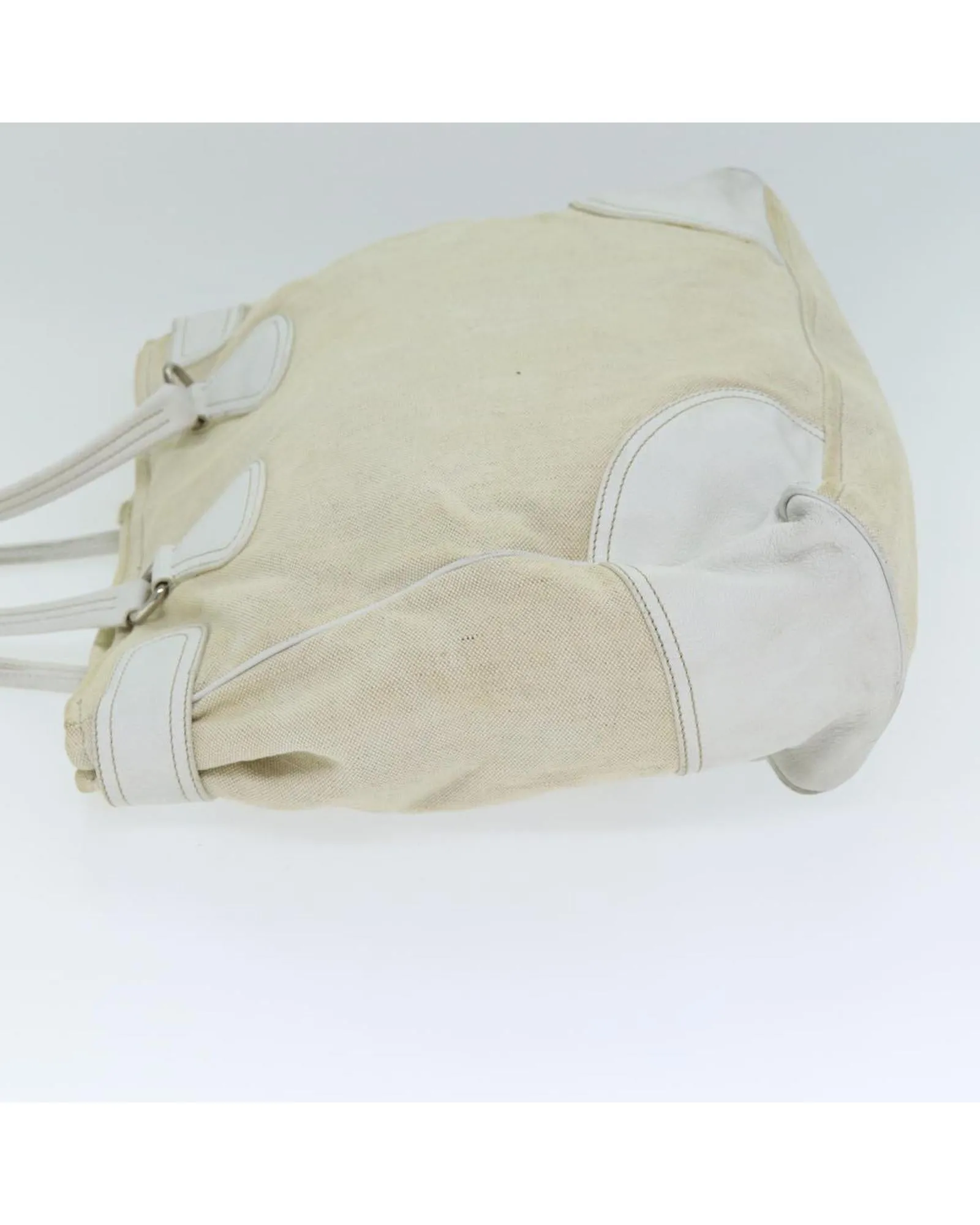 Canvas and Leather Tote Bag with Handle Drop