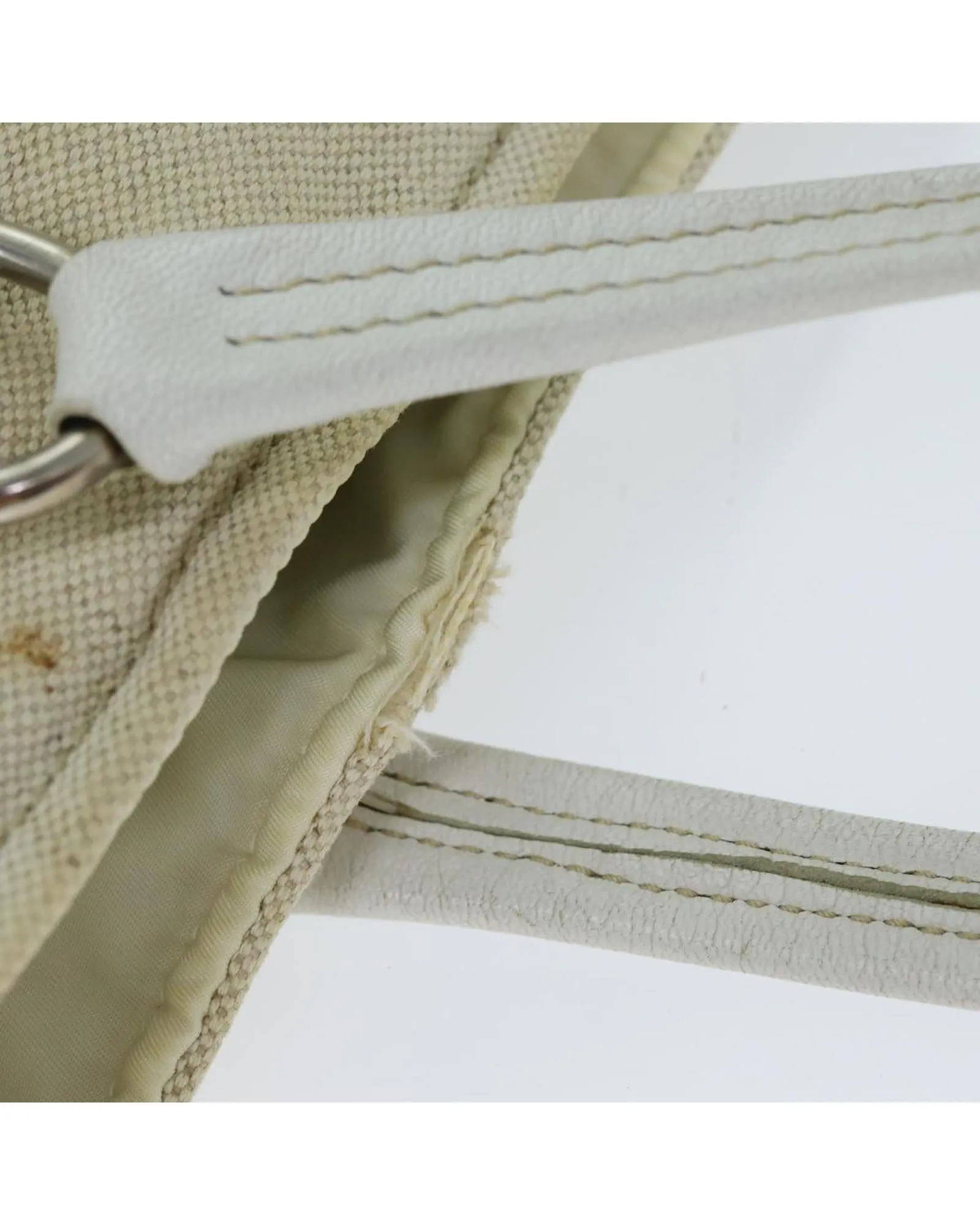 Canvas and Leather Tote Bag with Handle Drop