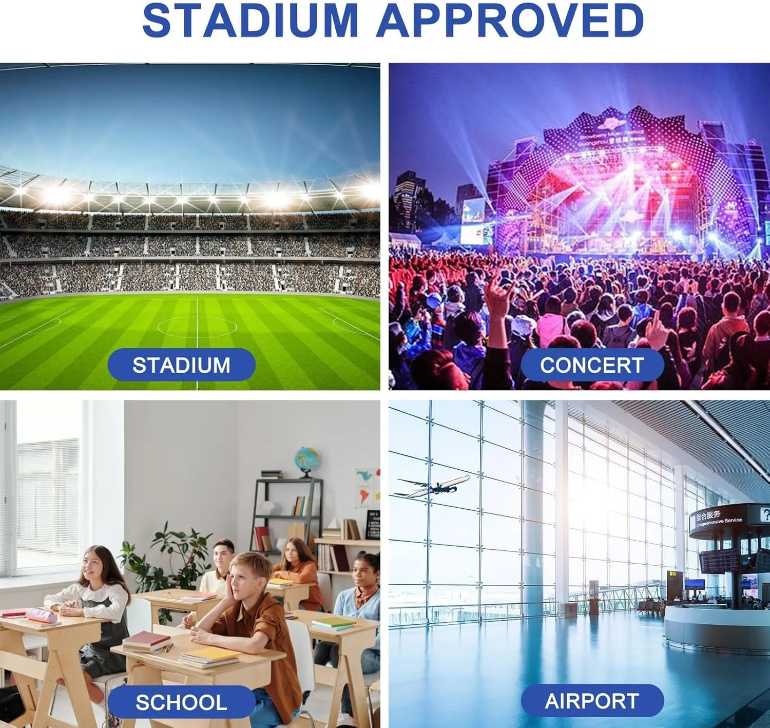 Clear Backpack Stadium Approved 12126 Clear Mini Backpack Small Transparent Backpack for Concert, Beach, Work, Travel & SportingAqua