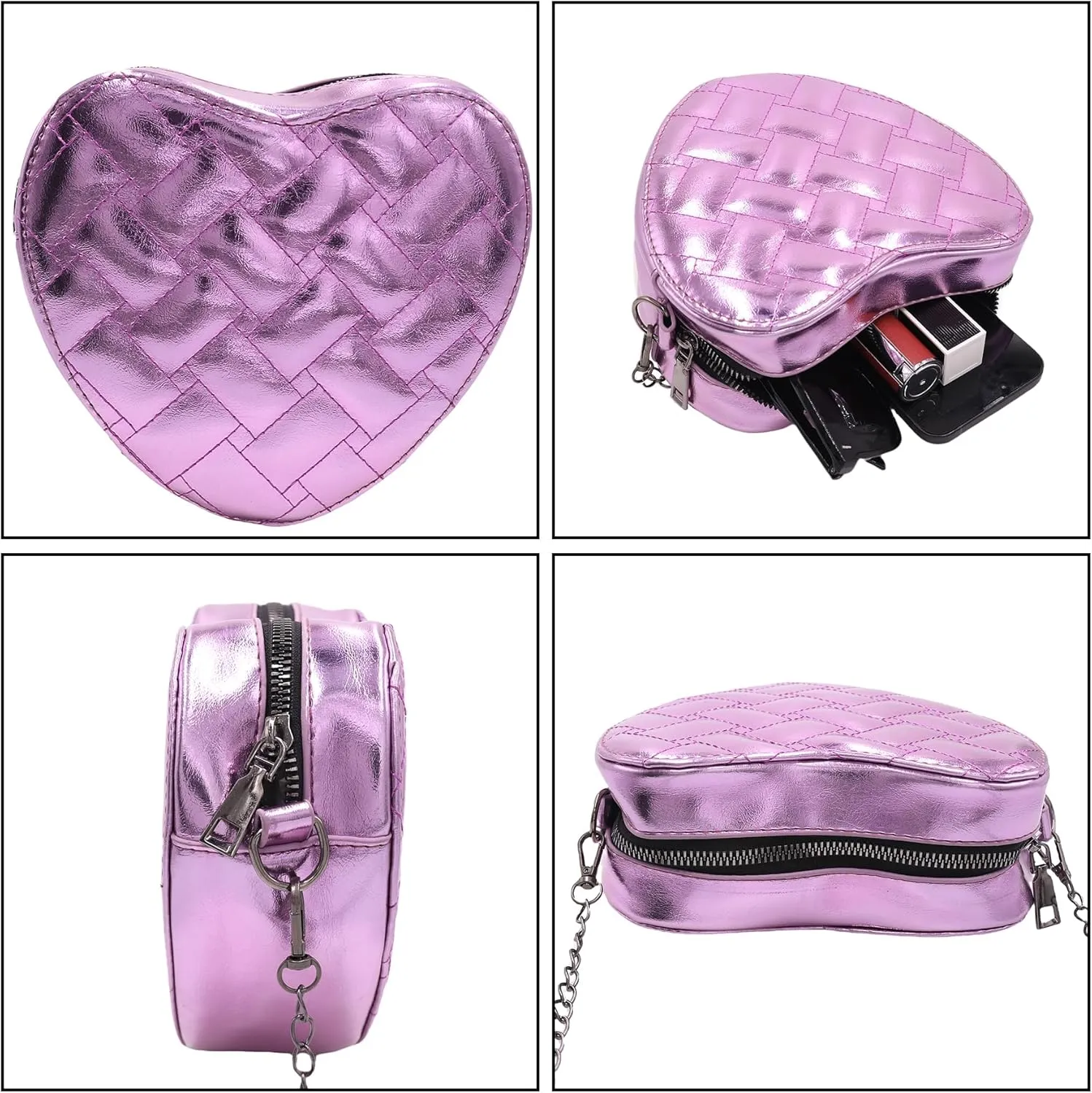 Cute Heart Shape Shoulder Bag Crossbody Handbags Coin Change Purse for Little Girls Toddlers