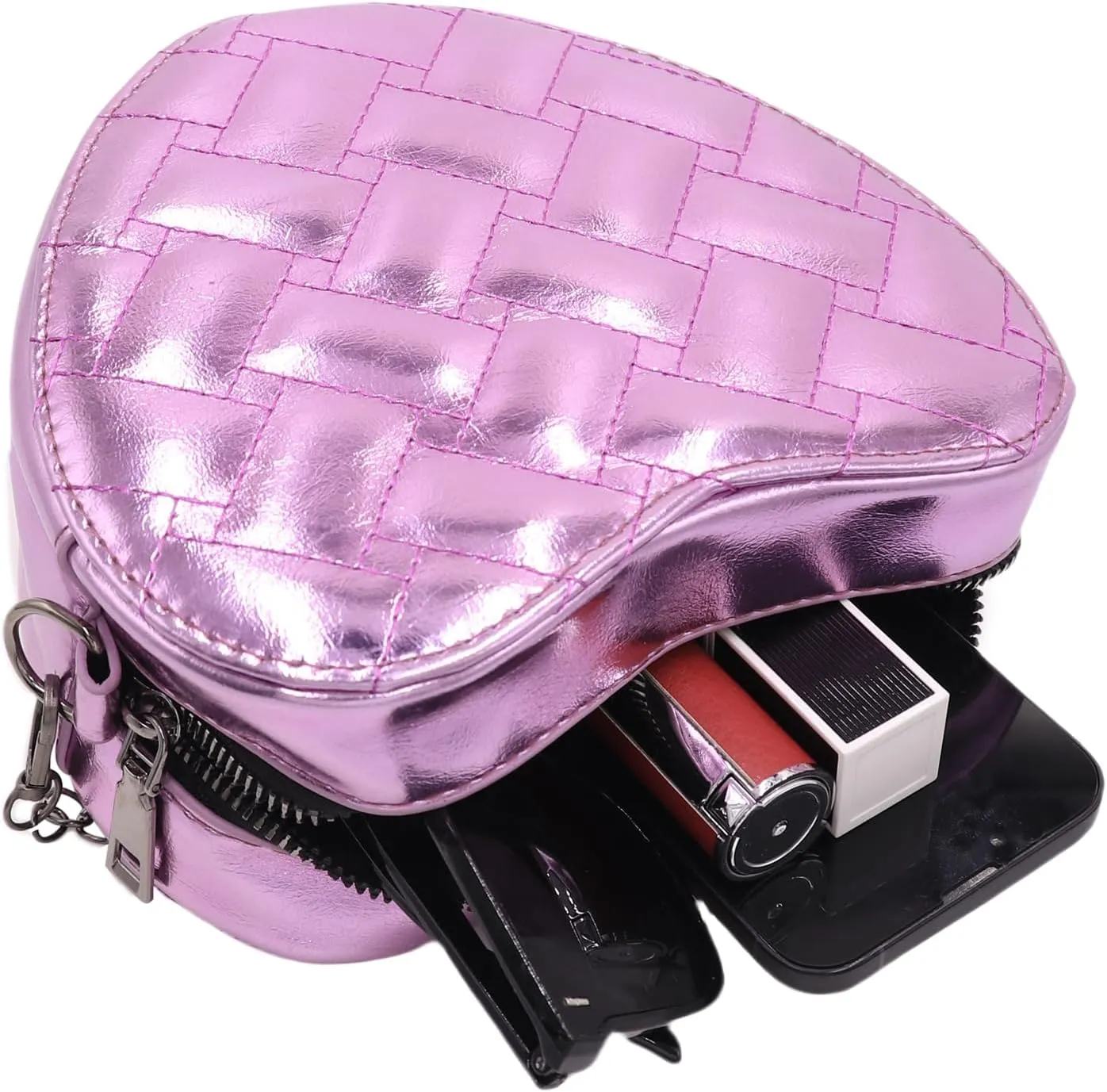 Cute Heart Shape Shoulder Bag Crossbody Handbags Coin Change Purse for Little Girls Toddlers