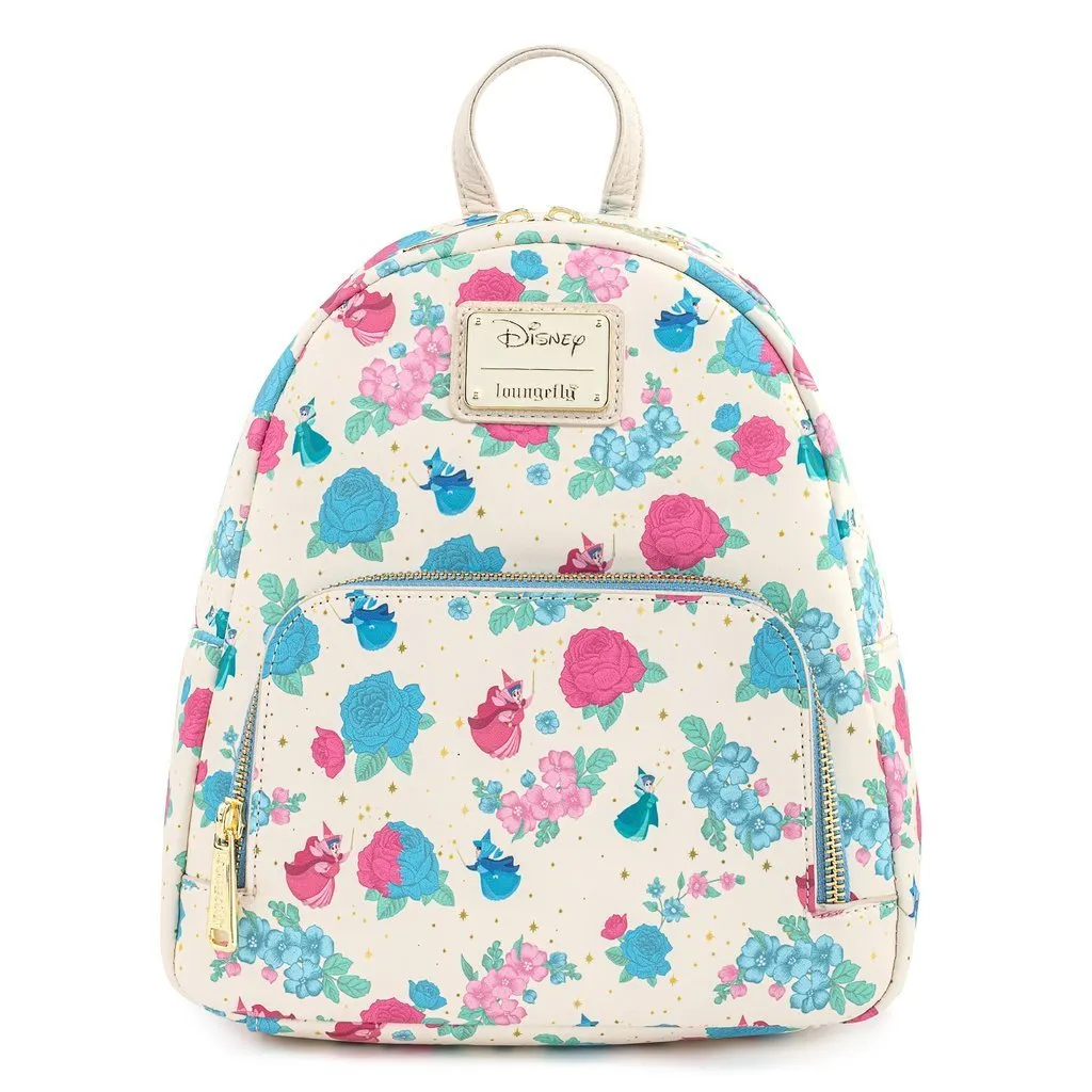 Disney Sleeping Beauty Floral Fairy Godmothers Mini-Backpack