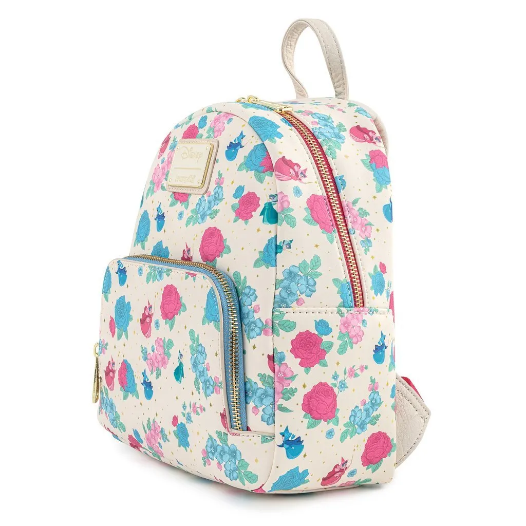 Disney Sleeping Beauty Floral Fairy Godmothers Mini-Backpack