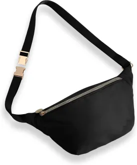 Fanny Pack for Women Crossbody Belt Bag with Adjustable Strap, Fashion Waist Pack Bag Bum bag for Traveling Hiking Cycling Running CasualBlack