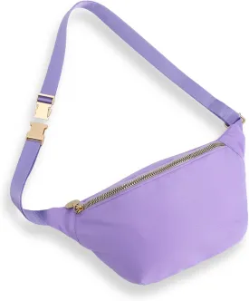 Fanny Pack for Women Crossbody Belt Bag with Adjustable Strap, Fashion Waist Pack Bag Bum bag for Traveling Hiking Cycling Running Casual(Pure Purple)