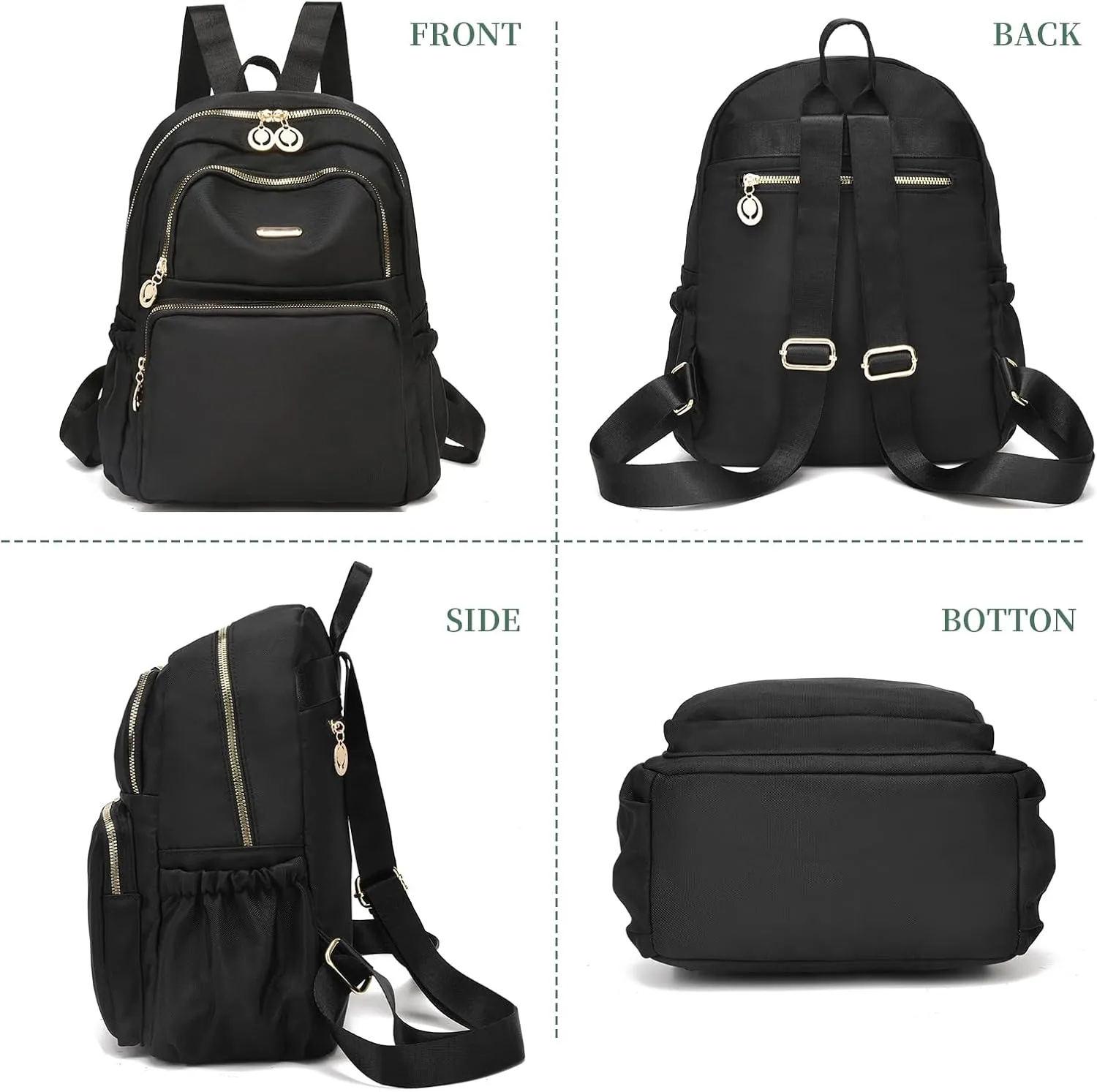 I IHAYNER Mini Backpack Purse Small Backpack for Women Lightweight Nylon Travel Bags Small Casual Daypacks for College Work Khaki