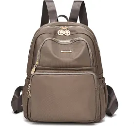 I IHAYNER Mini Backpack Purse Small Backpack for Women Lightweight Nylon Travel Bags Small Casual Daypacks for College Work Khaki