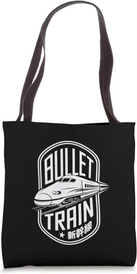 Japan Bullet Train Shinkansen Japanese kanji Souvenir Tote Bag