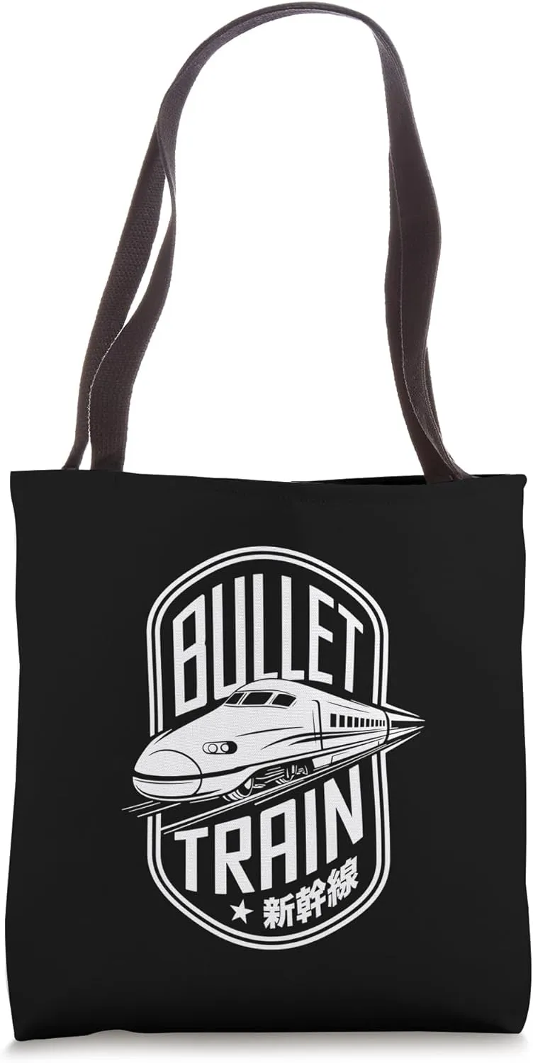 Japan Bullet Train Shinkansen Japanese kanji Souvenir Tote Bag