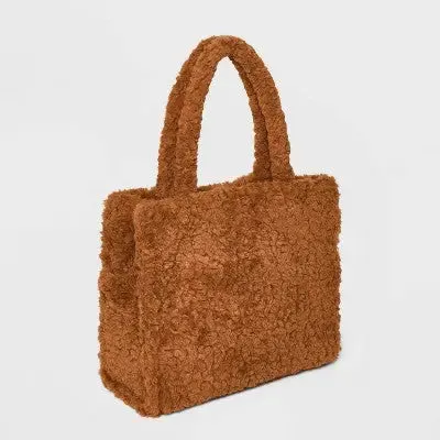 Large Boxy Tote Handbag - A New Day Light Brown