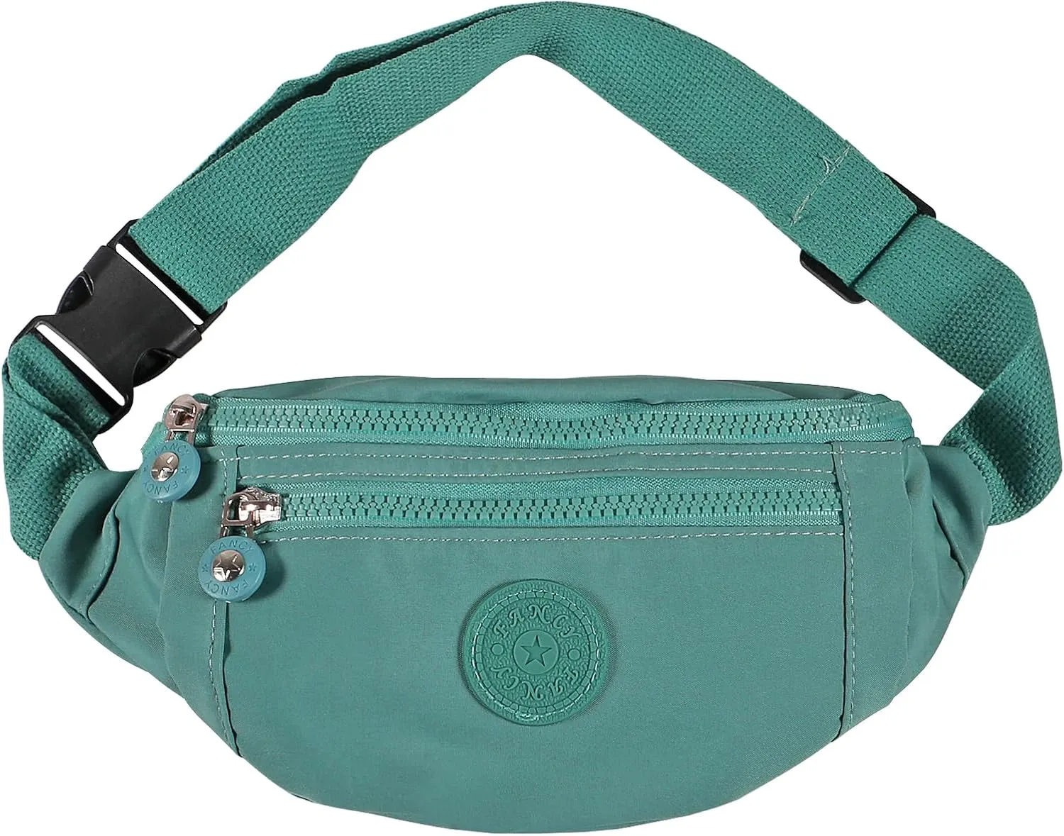 Large Crossbody Fanny Pack with 3-Zipper Pockets,Gifts for Enjoy Sports Festival Workout Traveling Running Casual Hands-Free Wallets Waist Pack Phone Bag Fits All Phones (Green)