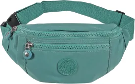 Large Crossbody Fanny Pack with 3-Zipper Pockets,Gifts for Enjoy Sports Festival Workout Traveling Running Casual Hands-Free Wallets Waist Pack Phone Bag Fits All Phones (Green)