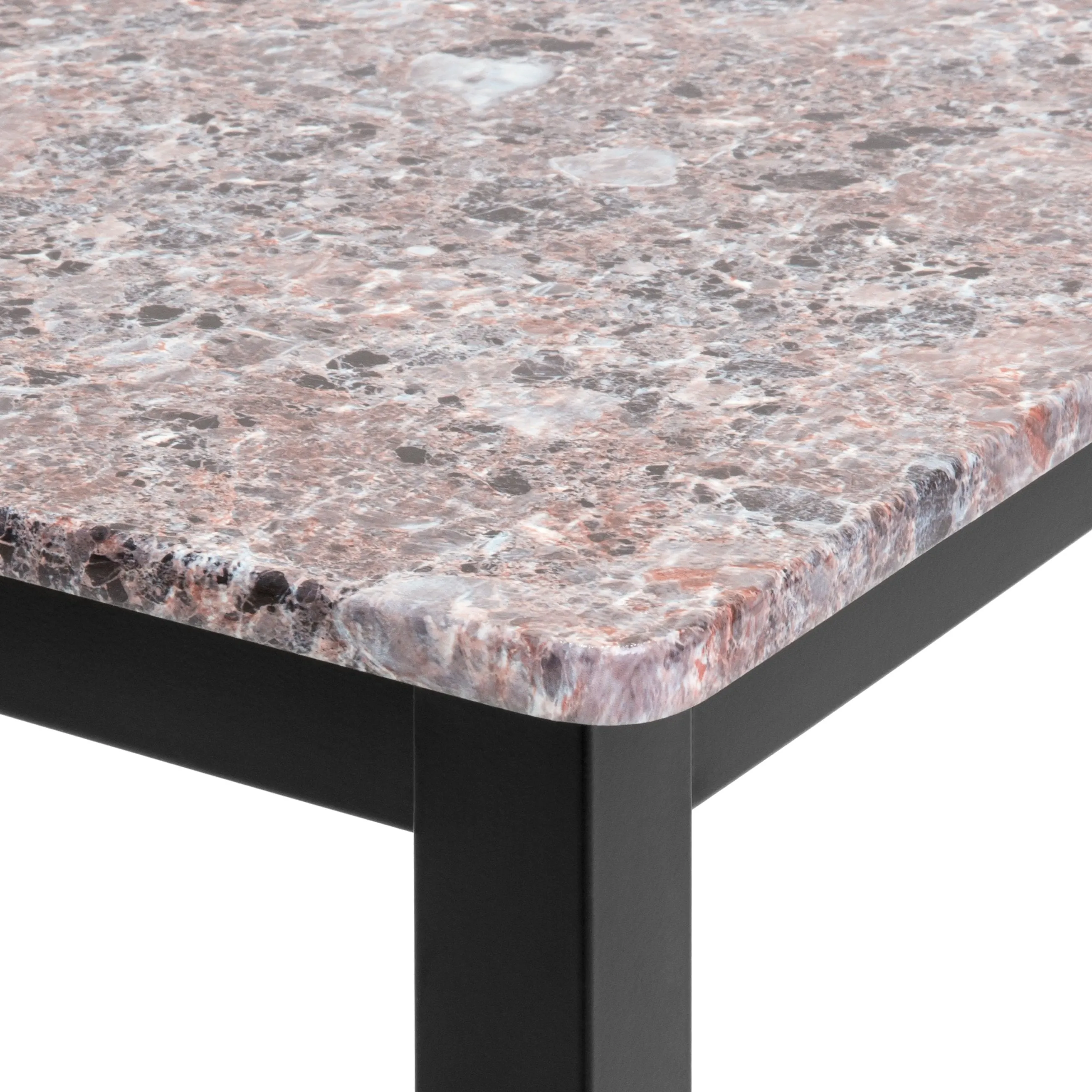 Marble Counter Height Table Dining Set w/ 2 Stools