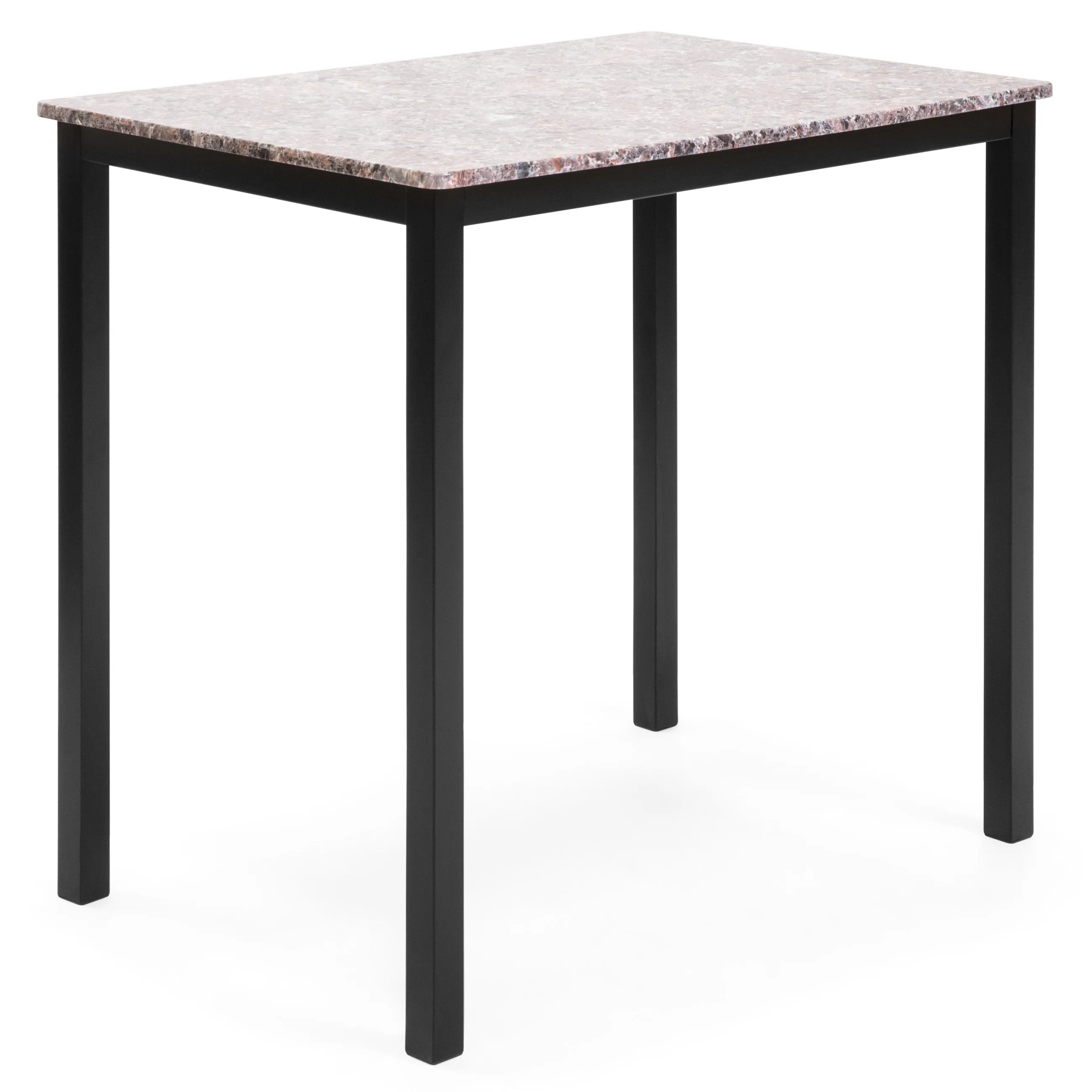 Marble Counter Height Table Dining Set w/ 2 Stools