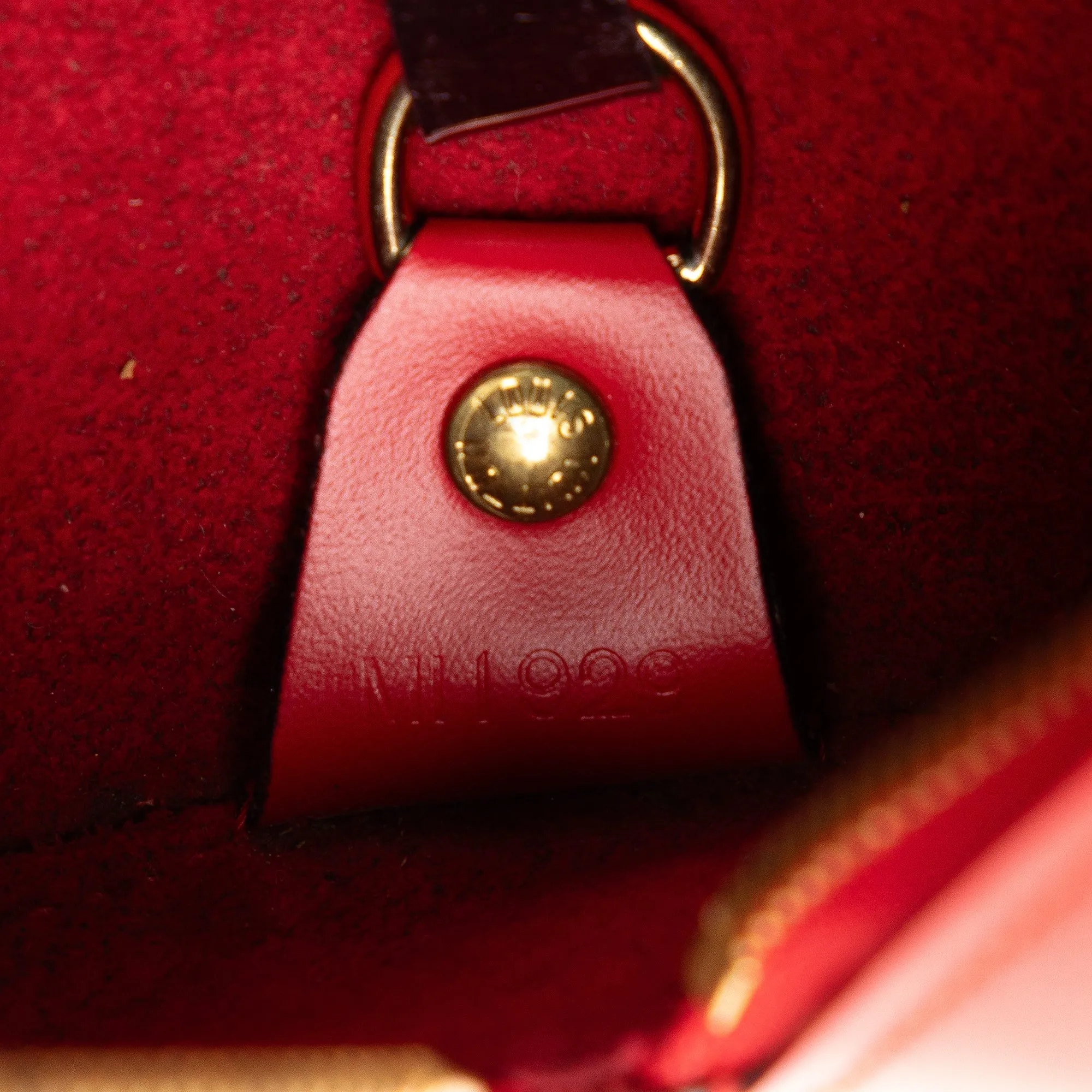 Red Louis Vuitton Epi Soufflot Handbag