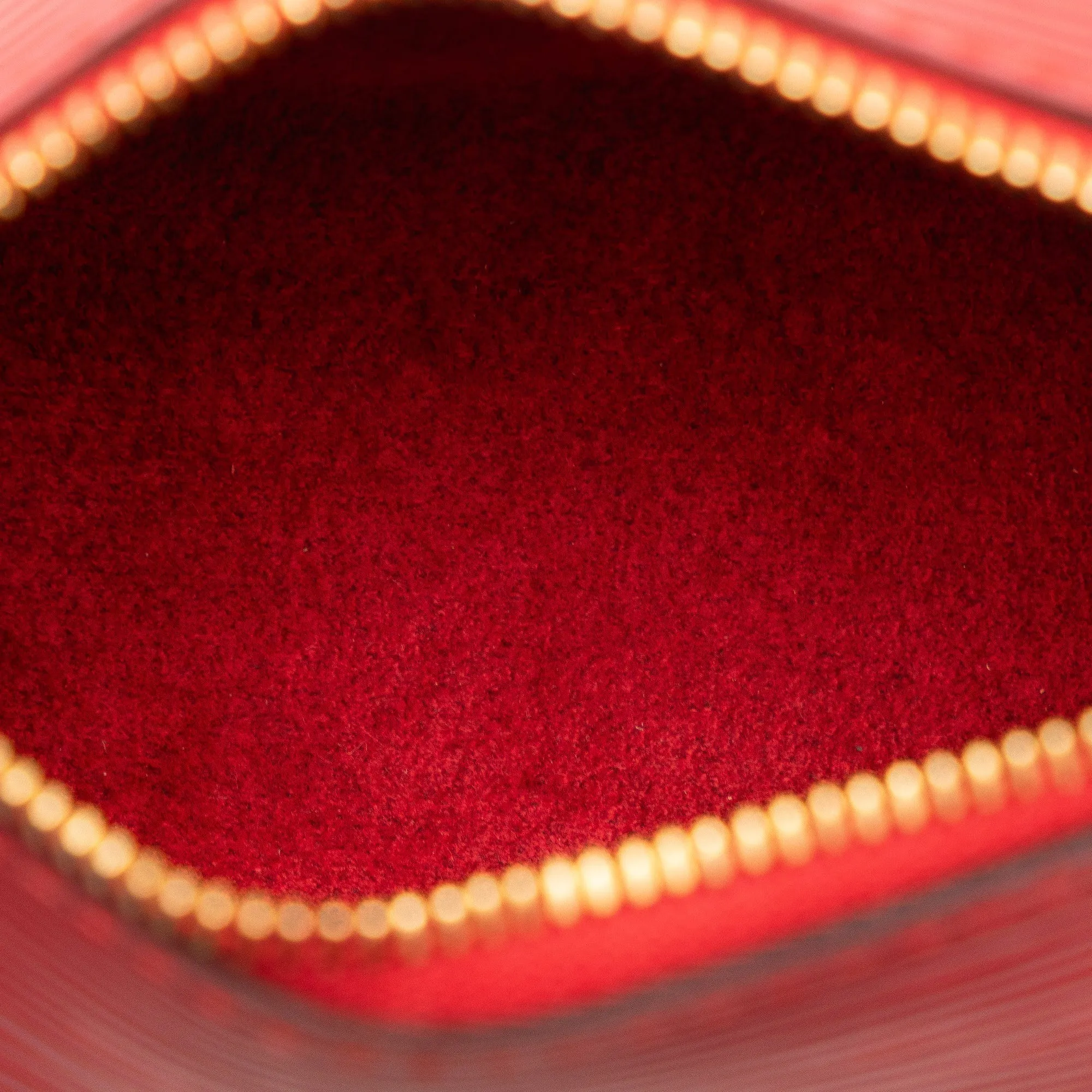 Red Louis Vuitton Epi Soufflot Handbag