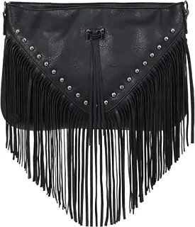 Saddhu Fringe Crossbody Purse for Women Faux Leather Handbag Tassel Bohemian Cross Body Bag for Wedding Cocktail Party