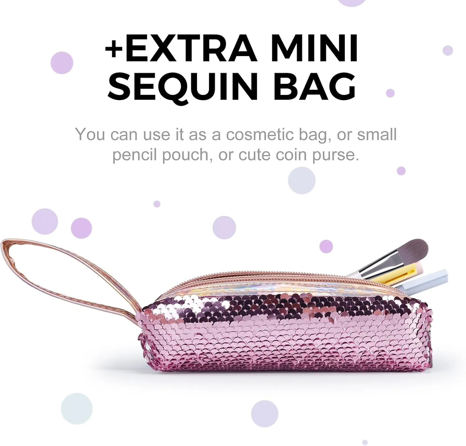 Sequin Backpack 11" Mini Sequin Backpack Glitter Backpack Fashion Backpack Purse School Bookbag for Girls Kids Women Ladies - Rose Pink
