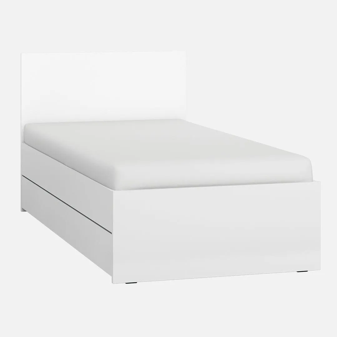 Simple Single Bed XL - White