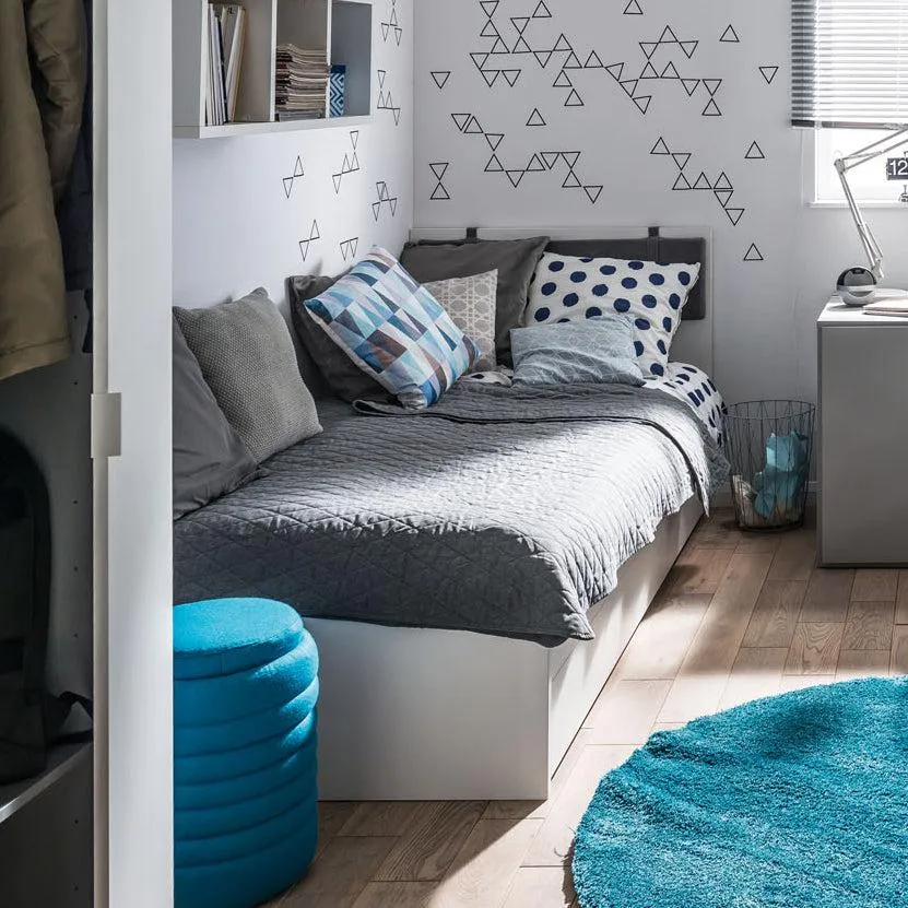 Simple Single Bed XL - White