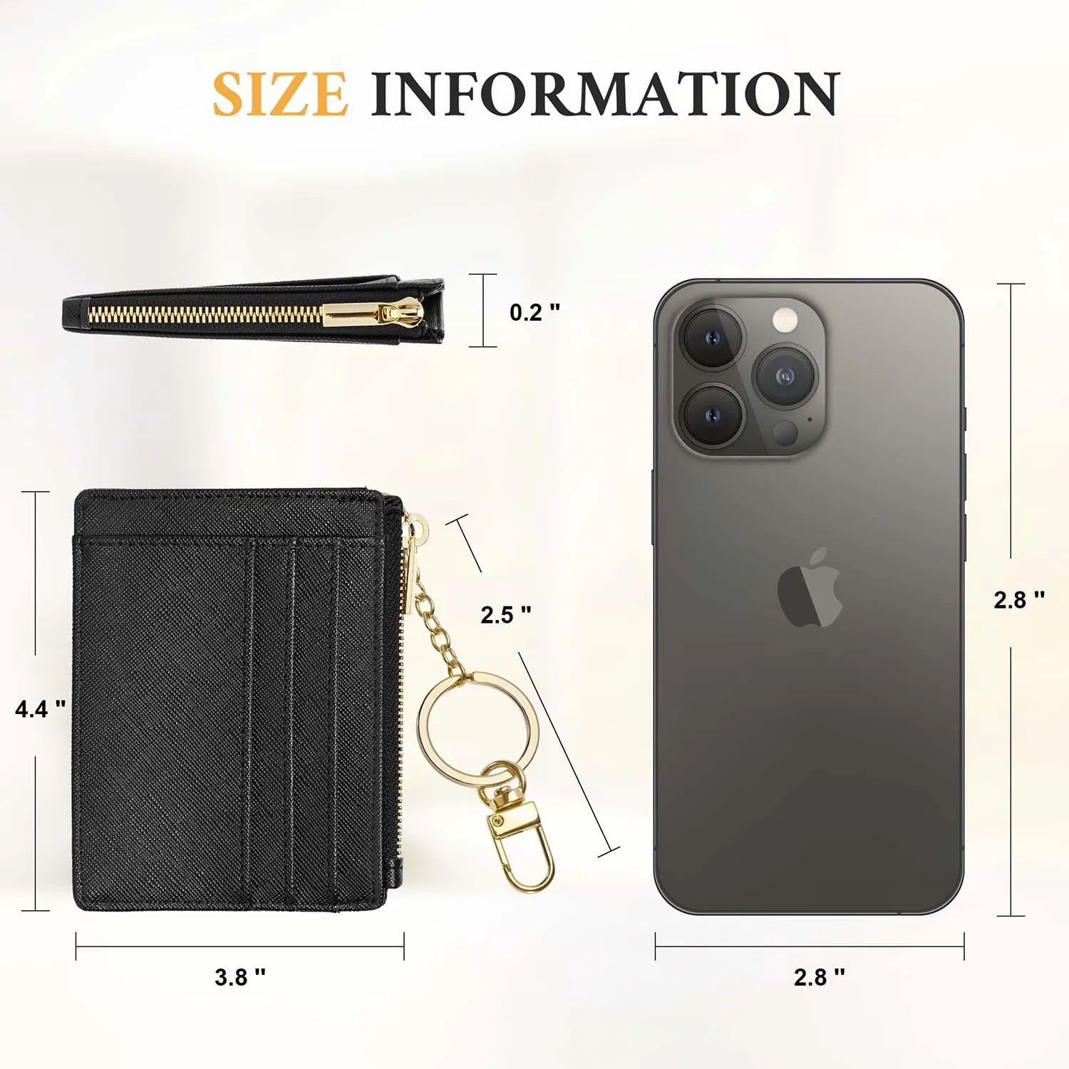 Sodsay Card Case Slim Front Pocket Wallet for Women Credit Card Holder with Keychain