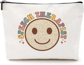 Speech Therapy Gifts Makeup Bag Speech Therapists Gifts Speech Pathologist Gifts SLP Cosmetic Bag Thank You Gifts for Women Speech Language Pathologist Her Travel Toiletry Bag Christmas Birthday