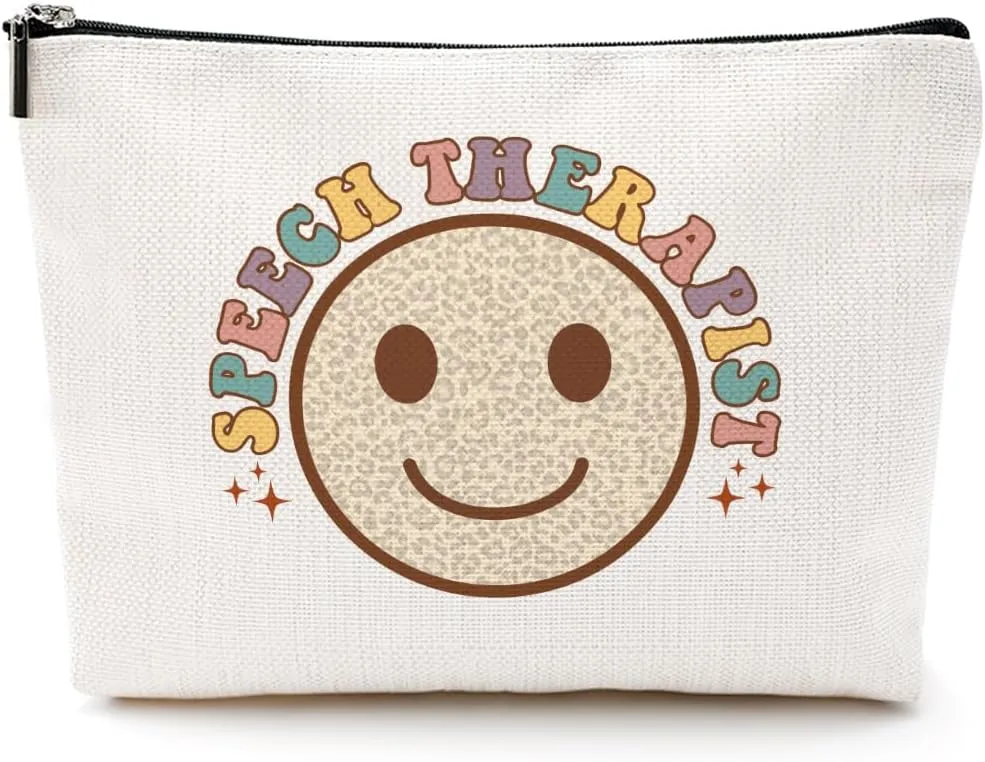 Speech Therapy Gifts Makeup Bag Speech Therapists Gifts Speech Pathologist Gifts SLP Cosmetic Bag Thank You Gifts for Women Speech Language Pathologist Her Travel Toiletry Bag Christmas Birthday