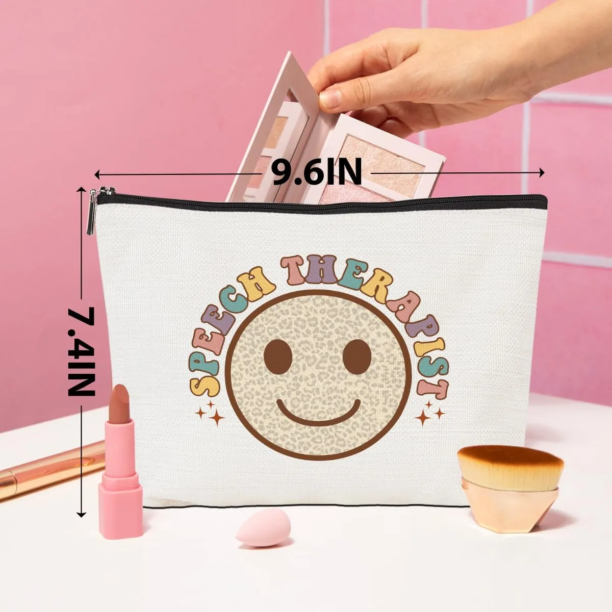 Speech Therapy Gifts Makeup Bag Speech Therapists Gifts Speech Pathologist Gifts SLP Cosmetic Bag Thank You Gifts for Women Speech Language Pathologist Her Travel Toiletry Bag Christmas Birthday