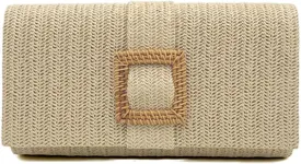 Straw Clutch Purses for Women Summer Straw Beach Bag Vintage Envelope Evening Clutch Handbags for Formal Party Wedding