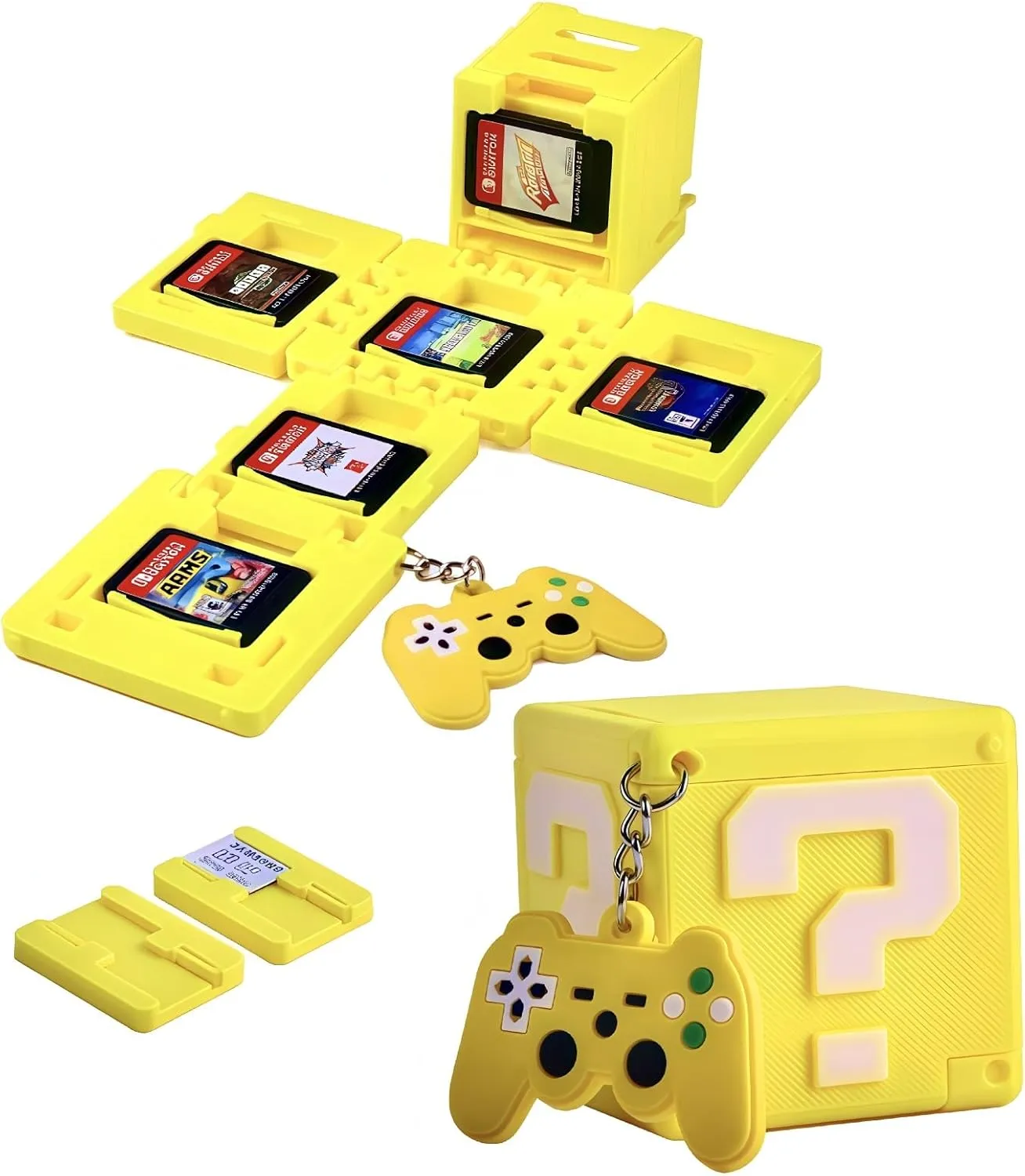 Switch Game Case for Nintendo Switch Games, Portable Compact Game Holder Storage Cube with 13 Game Card Slots and 4 SD Card Slots for Nintendo Switch Accessories, Ideal Gift for Gamers