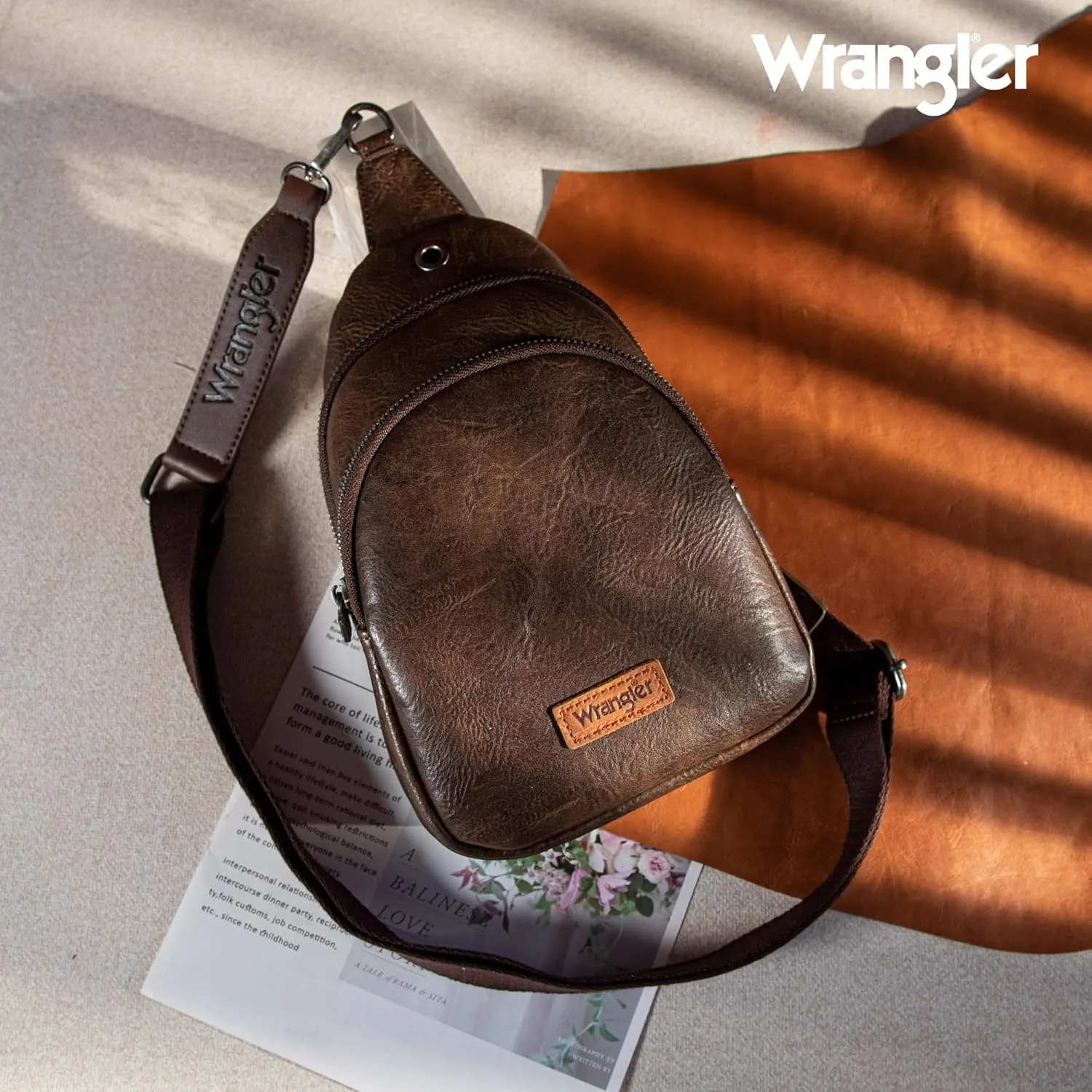 Wrangler Small Crossbody Sling Bags for Women Fanny Packs Chest Bag for Travel Gift