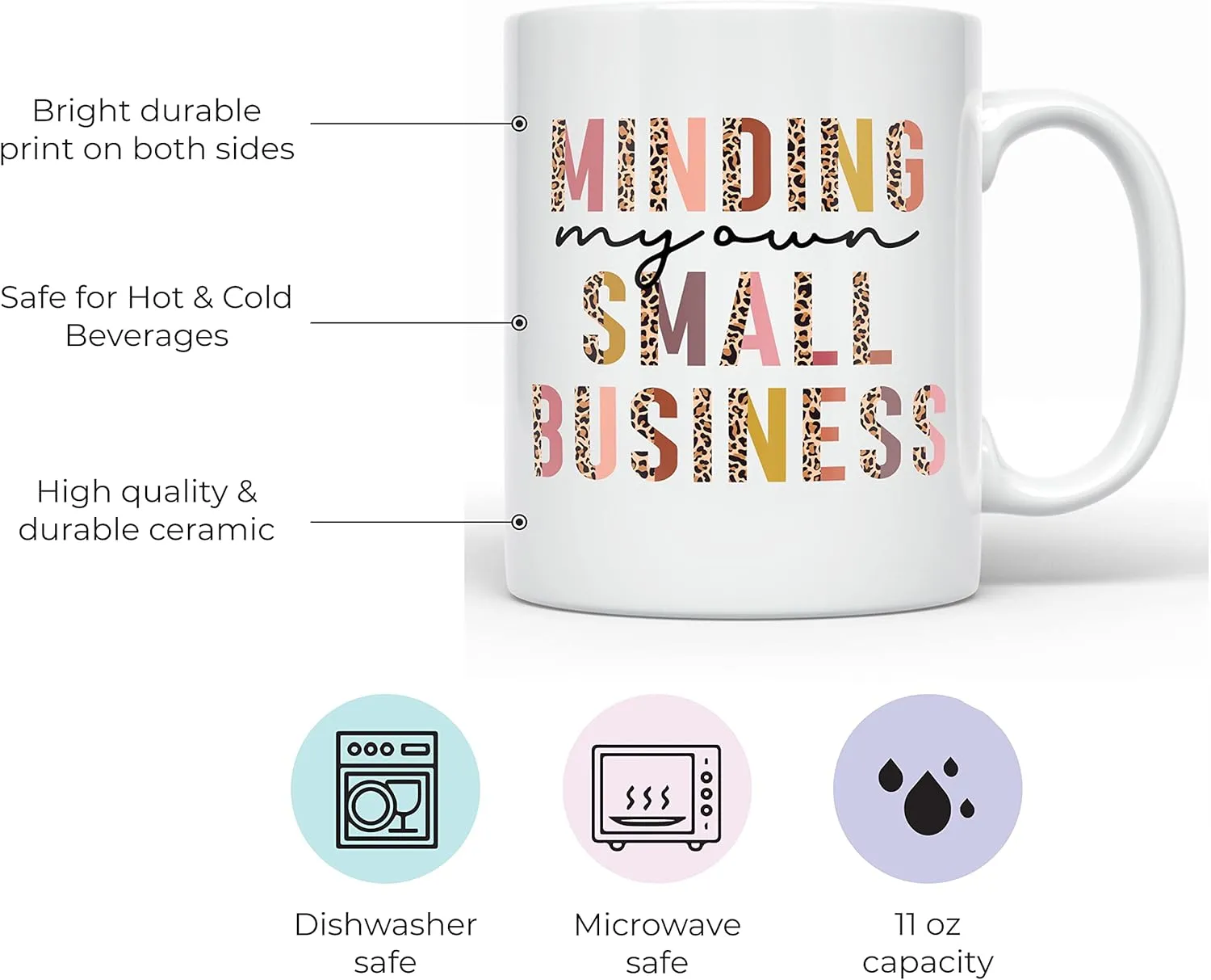 YouNique Designs Boss Lady Mug for Women, 11 Ounces, Cup for Female Boss, Boss Babe Coffee Mug for Women, Boss Birthday Mug for Women (White)